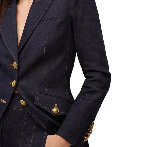 Veronica Beard Anoki Dickey Denim Blazer - Picture 3 of 5